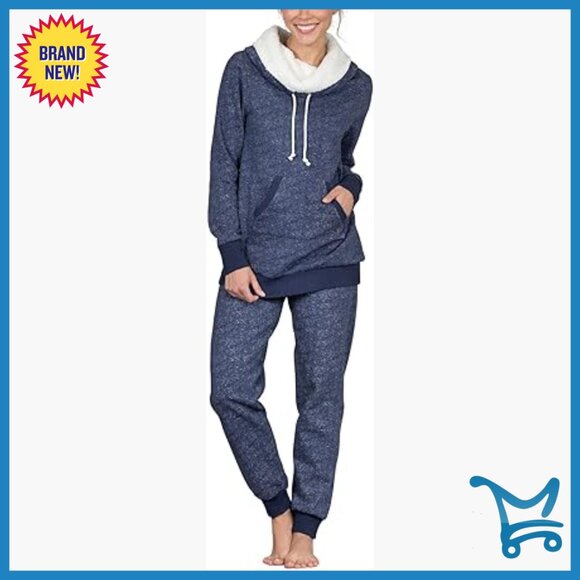 Cozy Flannel Pajama Set with Hoodie Relaxed Fit 2-Piece Sleepwear